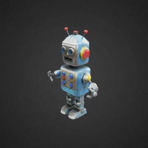 Vintage Metal Robot Toy