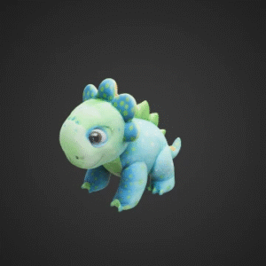 Playful Plush Dinosaur