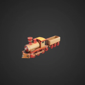 Vintage Wooden Toy Train