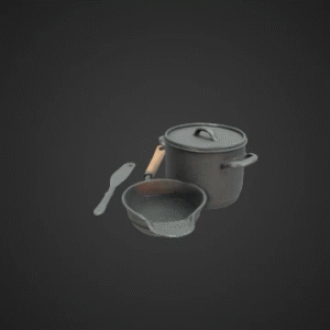 Miniature Cast Iron Kitchen Set