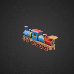 Vintage Wooden Toy Train